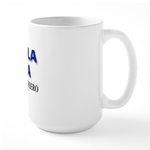 CafePress - Nikola Tesla Is My Superhero Large Mug - 15 oz Ceramic Large White Novelty Mug