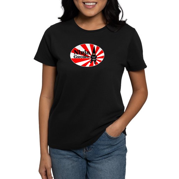 CafePress - Ninja Gnome Women's Dark T Shirt - Women's Traditional Fit Dark T-Shirt