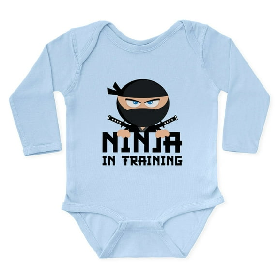CafePress - Ninja In Training Long Sleeve Infant Bodysuit - Long Sleeve Cotton Baby Bodysuit