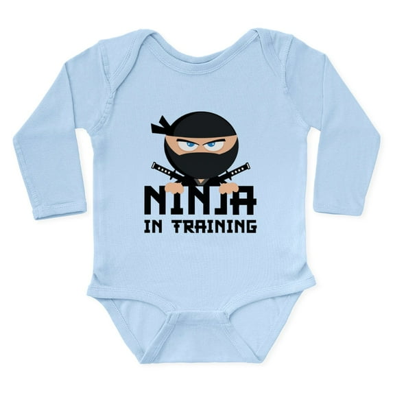 CafePress - Ninja In Training Long Sleeve Infant Bodysuit - Long Sleeve Cotton Baby Bodysuit