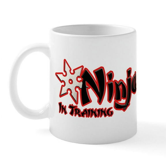 CafePress - Ninja In Training Mug - 11 oz Ceramic Mug - Novelty Coffee Tea Cup