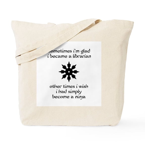 CafePress - Ninja Librarian Tote Bag - Unisex Canvas Tote Bag, Beige, 1-Piece
