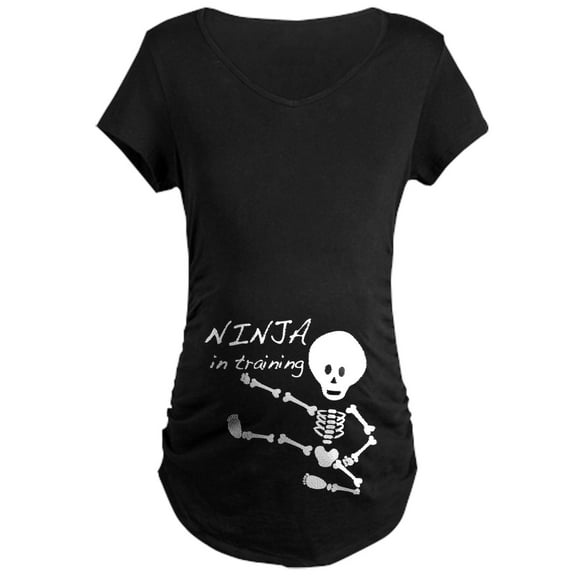 CafePress - Ninja Skeleton Maternity Dark T Shirt - Maternity Dark T-Shirt