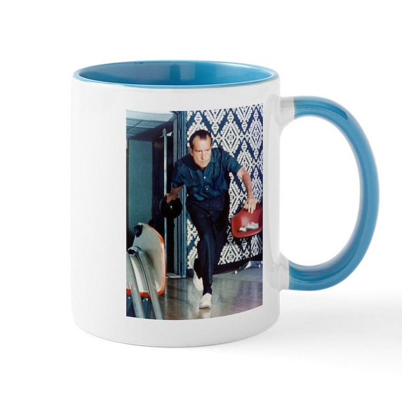 CafePress - Nixon Bowling Mug - 11 oz Ceramic Mug - Novelty Coffee Tea Cup