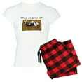 thumbnail image 1 of CafePress - Nmtl Where U Gonna Sit? Women's Light Pajamas - Women's Short Sleeve Print T-Shirt and Pants Light Cotton Pajama Set, 1 of 7