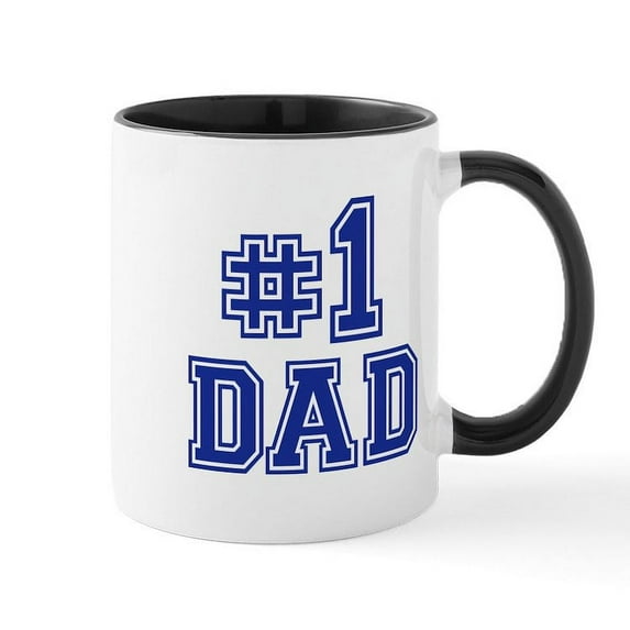 CafePress - No.1 Dad Mug - 11 oz Ceramic Mug - Novelty Coffee Tea Cup