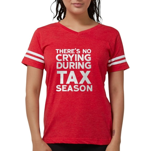 CafePress - No Crying During Tax Season T Shirt - Womens Football Shirt