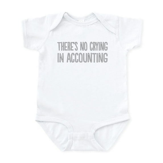 CafePress - No Crying In Accounting Body Suit - Baby Light Bodysuit, Size Newborn - 24 Months