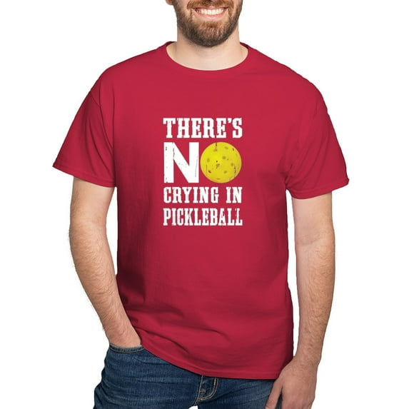 CafePress - No Crying In Pickleball T Shirt - Men's Classic Graphic Cotton T-Shirt