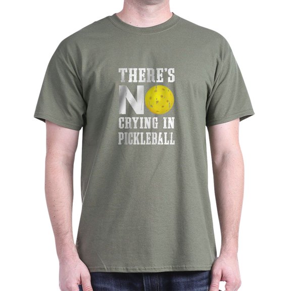 CafePress - No Crying In Pickleball T Shirt - Men's Classic Graphic Cotton T-Shirt