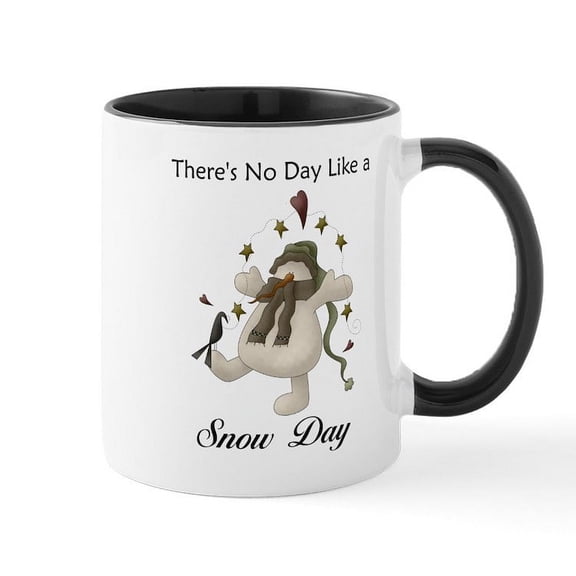 CafePress - No Day Like A Snow Day Small Mugs - 11 oz Ceramic Mug - Novelty Coffee Tea Cup