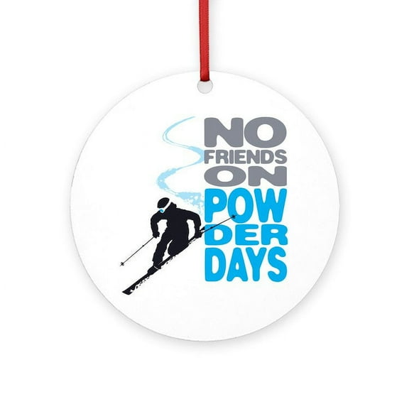 CafePress - No Friends -  Round Wood Ornament 4"