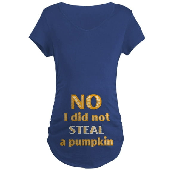 CafePress - No I Did Not Steal A Pumpkin Maternity Dark T Shir - Maternity Dark T-Shirt