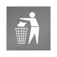 thumbnail image 1 of CafePress - No Litter Sign Square Sticker 3 - Square Sticker 3" x 3", 1 of 1