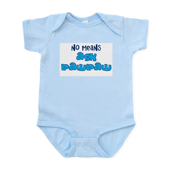 CafePress - No Means Ask Grandpa / Paw Pa Infant Bodysuit - Baby Light Bodysuit, Size Newborn - 24 Months