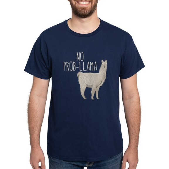 CafePress - No Prob Llama Dark T Shirt - Men's Classic Graphic Cotton T-Shirt