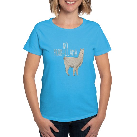 CafePress - No Prob Llama Women's Dark T Shirt - Women's Traditional Fit Dark T-Shirt