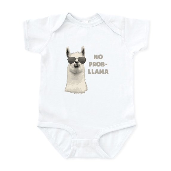 CafePress - No Problem Llama Body Suit - Baby Light Bodysuit, Size Newborn - 24 Months