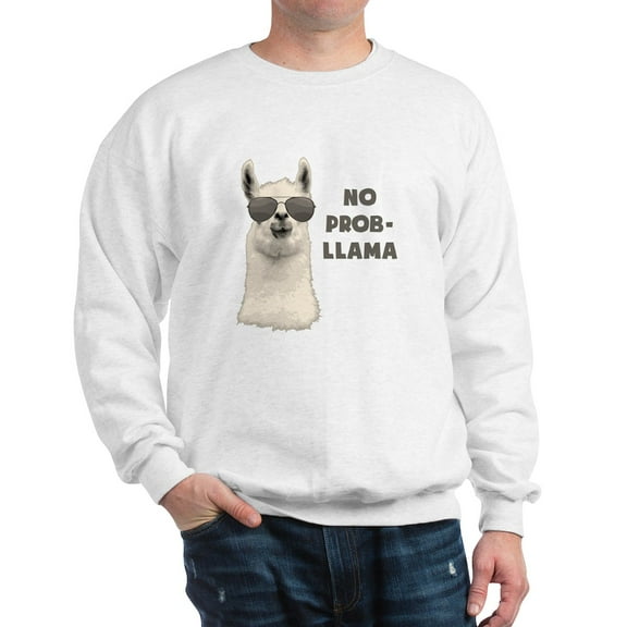 CafePress - No Problem Llama Sweatshirt - Crew Neck Sweatshirt