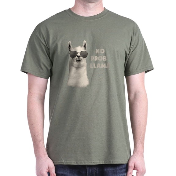 CafePress - No Problem Llama T Shirt - Men's Classic Graphic Cotton T-Shirt