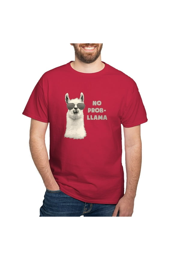 - No Problem Llama T Shirt - Men's Classic Graphic Cotton T-Shirt
