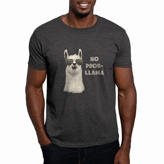 CafePress - No Problem Llama T Shirt - Men's Classic Cotton T-Shirts