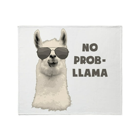 CafePress - No Problem Llama Throw Blanket - Soft Fleece Throw Blanket, 50"x60" for All Ages