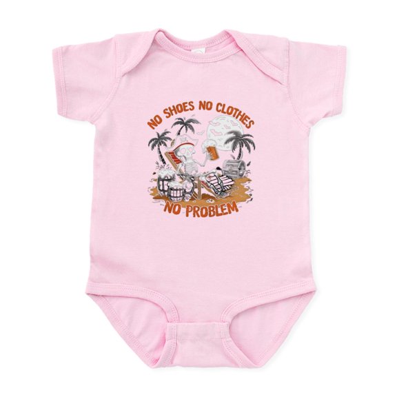 CafePress - No Shoes No Clothes No Problem - Baby Light Bodysuit, Size Newborn - 24 Months