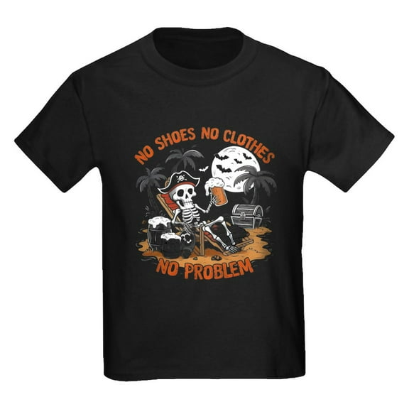 CafePress - No Shoes No Clothes No Problem Kids T Shirt - Dark T-Shirt Kids XS-XL