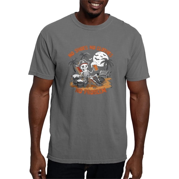 CafePress - No Shoes No Clothes No Problem Men's Comfort Colors® T Shirt - Mens Comfort Colors Shirt