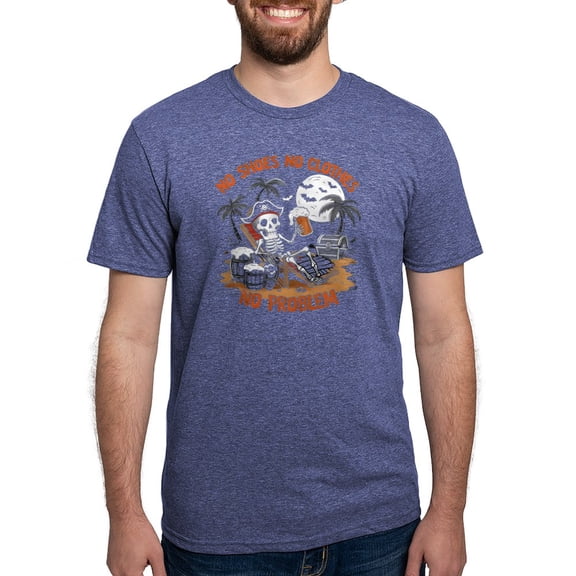 CafePress - No Shoes No Clothes No Problem Men's Deluxe T Shirt - Mens Tri-blend T-Shirt