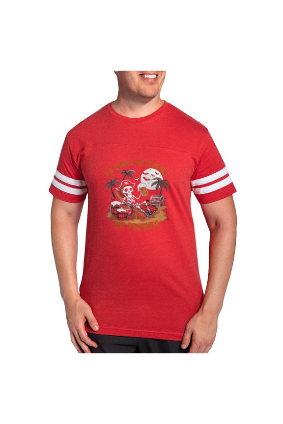 - No Shoes No Clothes No Problem Men's Football T Shirt - Mens Football Shirt