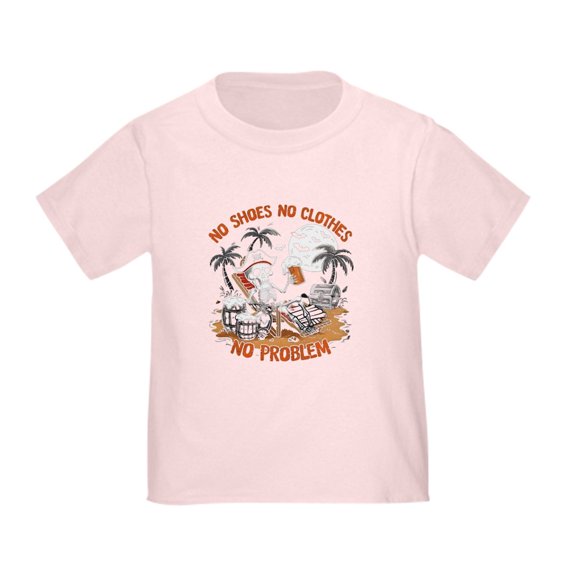 CafePress - No Shoes No Clothes No Problem Toddler T Shirt - Cute Toddler T-Shirt, 100% Cotton