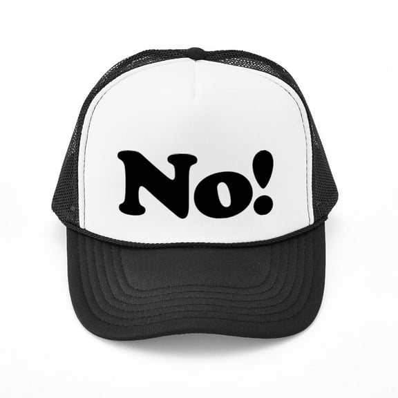 CafePress - No! - Adjustable Unisex Printed Trucker Hat with Mesh Back