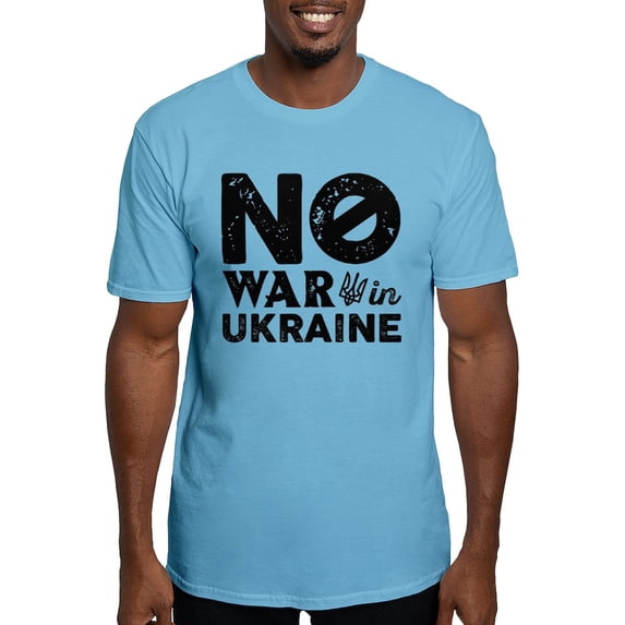 CafePress - No War In Ukraine Fitted T Shirt - Fitted T-Shirt, Vintage Fit Soft Cotton Tee