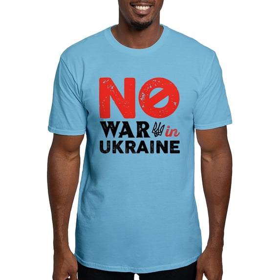 CafePress - No War In Ukraine Fitted T Shirt - Fitted T-Shirt, Vintage Fit Soft Cotton Tee