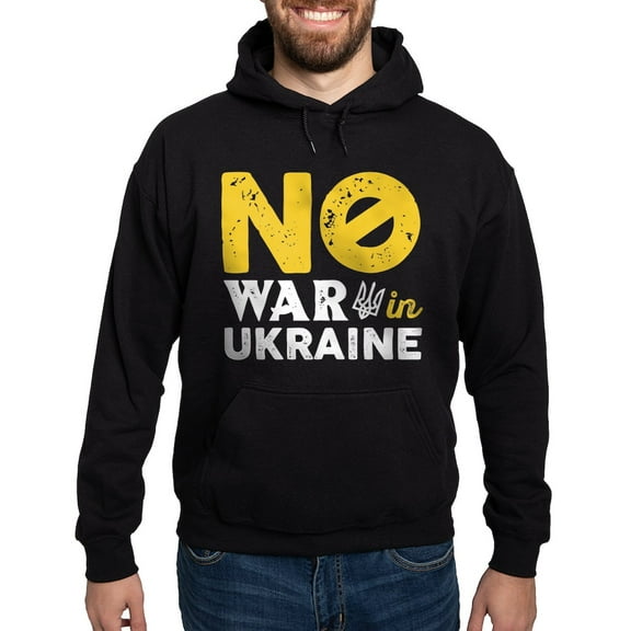 CafePress - No War In Ukraine Hoodie (Dark) - Pullover Hoodie, Classic, Comfortable Hooded Sweatshirt