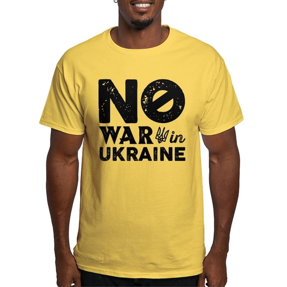 CafePress - No War In Ukraine Light T Shirt - Men's Classic Graphic T-Shirt