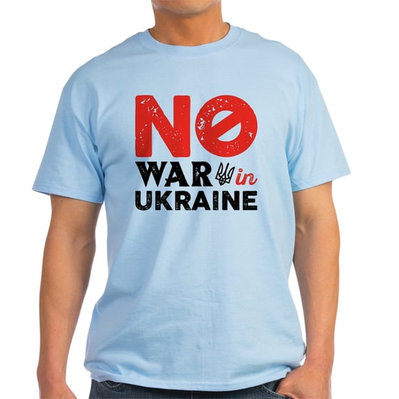 CafePress - No War In Ukraine Light T Shirt - Men's Classic Graphic T-Shirt