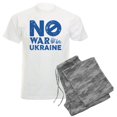 thumbnail image 1 of CafePress - No War In Ukraine Men's Light Pajamas - Men's Light Loose Fit Cotton Pajama Set, 1 of 7