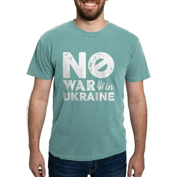 CafePress - No War In Ukraine Mens Comfort Colorsâ® Shirt - Mens Comfort Colors Shirt