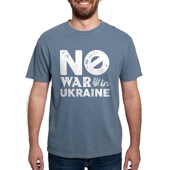 CafePress - No War In Ukraine Mens Comfort Colorsâ® Shirt - Mens Comfort Colors Shirt