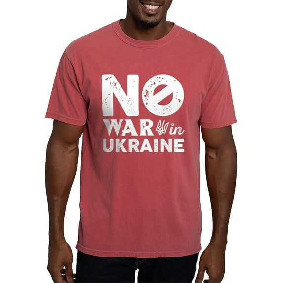CafePress - No War In Ukraine Mens Comfort Colorsâ® Shirt - Mens Comfort Colors Shirt