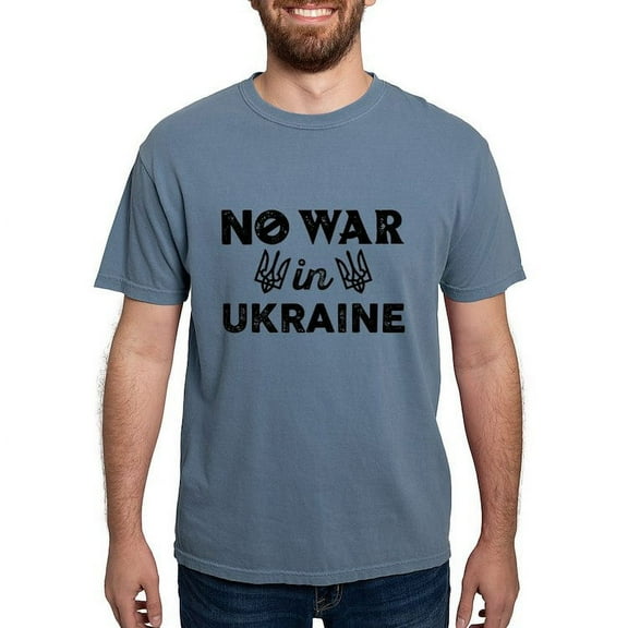 CafePress - No War In Ukraine Mens Comfort Colorsâ® Shirt - Mens Comfort Colors Shirt