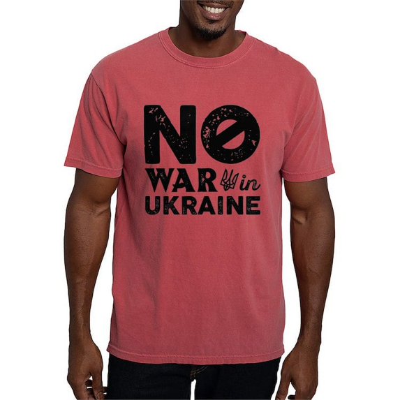 CafePress - No War In Ukraine Mens Comfort Colorsâ® Shirt - Mens Comfort Colors Shirt