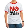 thumbnail image 1 of CafePress - No War In Ukraine Ringer T - 100% Cotton Ringed T-Shirt, 1 of 4