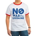 thumbnail image 1 of CafePress - No War In Ukraine Ringer T - 100% Cotton Ringed T-Shirt, 1 of 4