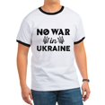 thumbnail image 1 of CafePress - No War In Ukraine Ringer T - 100% Cotton Ringed T-Shirt, 1 of 4