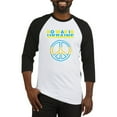 thumbnail image 1 of CafePress - No War In Ukraine Support American Baseball Jersey - Cotton Baseball Jersey, 3/4 Raglan Sleeve Shirt, 1 of 4