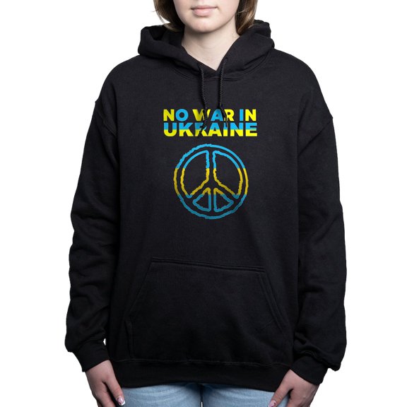 CafePress - No War In Ukraine Support American Ukra Sweatshirt - Pullover Hoodie, Classic & Comfortable Hooded Sweatshirt